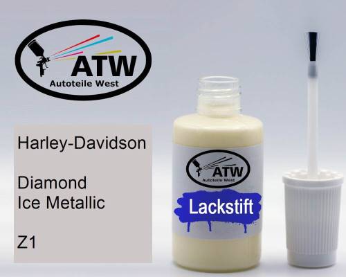 Harley-Davidson, Diamond Ice Metallic, Z1: 20ml Lackstift, von ATW Autoteile West.